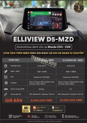 Android Box Elliview D5 dành cho xe Mazda CX5-CX8