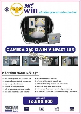 Camera 360 Owin tích hợp màn zin VinFast