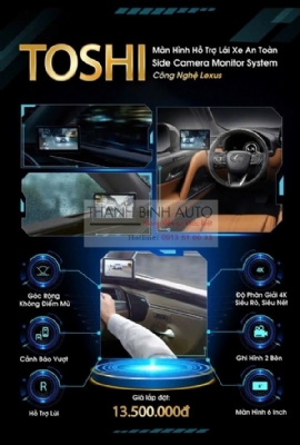 Camera Toshi gương điện tử 2 bên cho ô tô