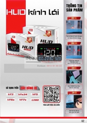 HUD cắm giắc zin cho các dòng xe điện Vinfast