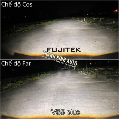 Đèn bi led Cos - Pha Fujiteck V55 Plus cho xe INNOVA