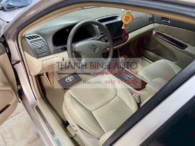 Khâu da vô lăng, bọc cần số, sàn da 360, bọc trần, phủ gầm cho xe Toyota Camry 2005