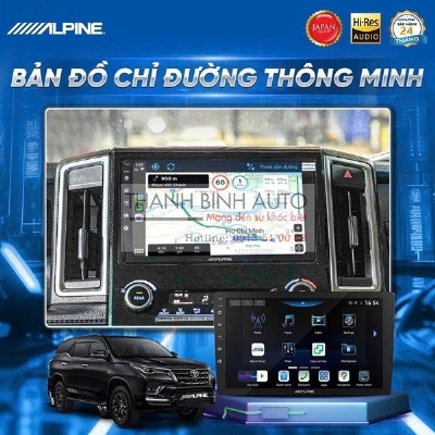 Màn hình Android HI-RES ALPINE INE-AX809 cho xe Toyota Fortuner