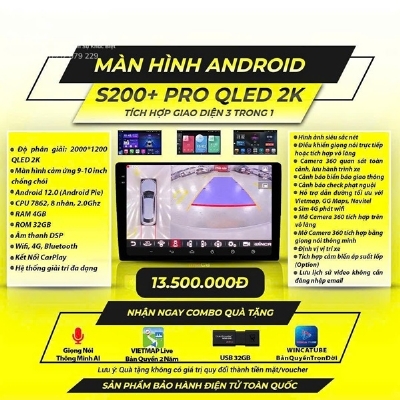 Màn hình Android Winca S200+ Pro Qled 2K cho xe Mitsubishi Atrage
