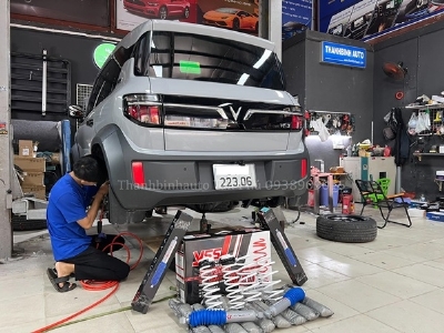 Nâng cấp phuộc sau và lò xo cho xe VF3