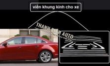 Nẹp viền khung kính inox cho xe Civic 2012+