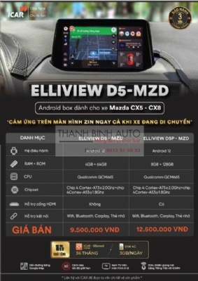 Android Box D5 MDZ cho xe MAZDA CX8
