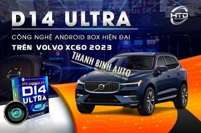 Box Android D14 Ultra HTD cho xe VOLVO XC60 2023