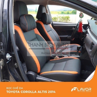 Bọc nệm ghế da, vách cửa, sàn da cho xe Toyota Altis 2014