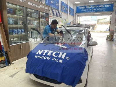 Dán phim cách nhiệt Ntech Hàn Quốc cho xe Hyundai i10 2014