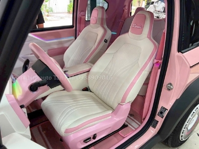 Gói nâng cấp nội thất tone trắng hồng baby cho xe VF3