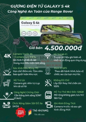 Gương điện tử Galaxy S 4K cho xe Vinfast VF3